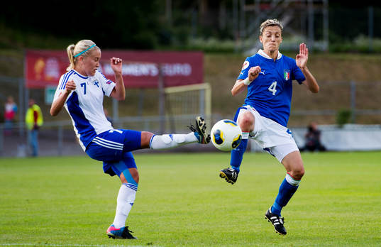 Finlands Annika Kukkonen och Italiens Alessia Tuttino