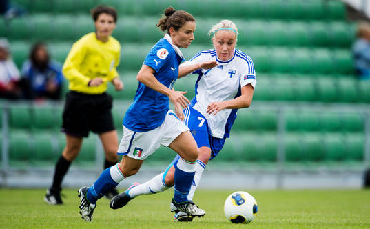 Italiens Daniela Stracchi och Finlands Annika Kukkonen