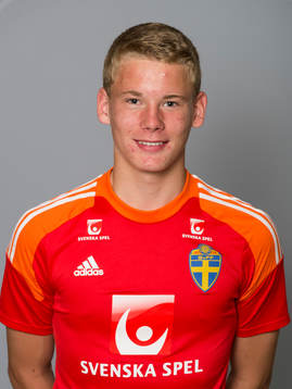 Målvakt Johan Brattberg spelar i det svenska P17