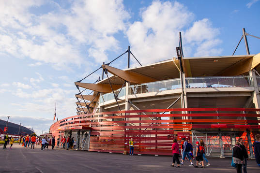 Växjö arena innan matchen mellan Tyskland och Holland