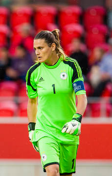 Tysklands Nadine Angerer, målvakt i matchen mellan
