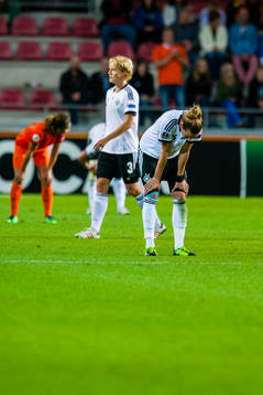 Tysklands Simone Laudehr är besviken