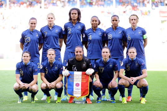 Frankrikes startelva med Camille Abily, Corine Franco,