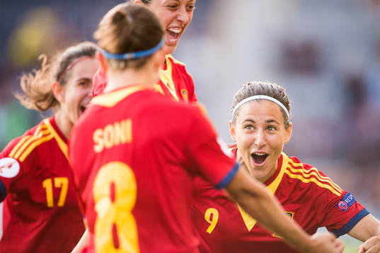 Spaniens Veronica Boquete jublar