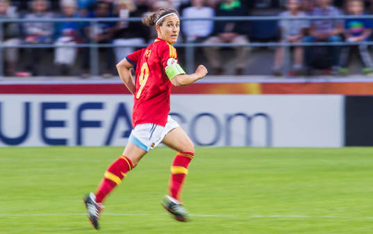 Spaniens Veronica Boquete i matchen mellan England och