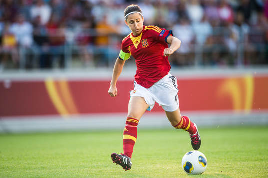Spaniens Veronica Boquete i matchen mellan England och