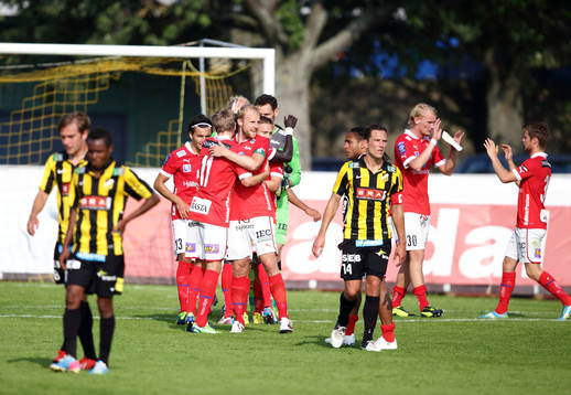 Kalmar jublar och Häcken deppar i matchen mellan Häcken