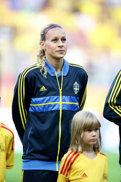 Sveriges Charlotte Rohlin  i matchen mellan Sverige och