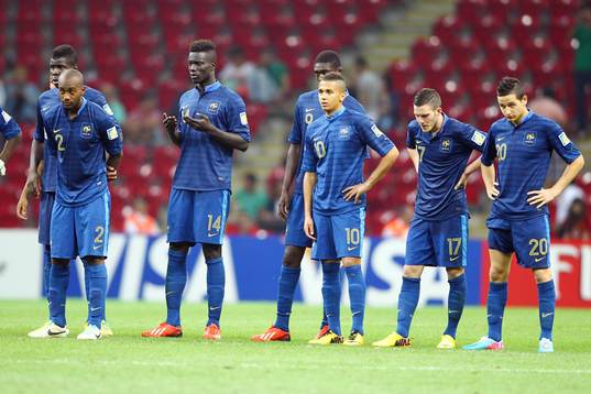 Equipe de France pendant les penalty  -   13.07.2013 -