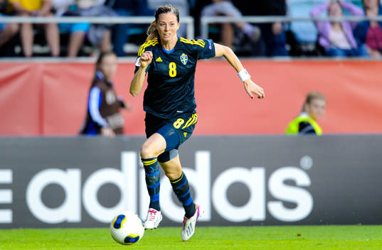 Sveriges Lotta Schelin i matchen mellan Finland och Sverige