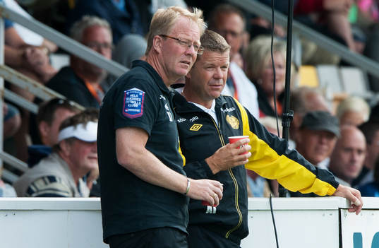Lars Jacobsson och Anders Torstensson, nöjd tränarduo,