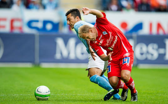 Malmö FFs Jiloan Hamad och Åtvidabergs Kristian Bergström