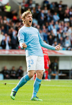 Malmö FFs Emil Forsberg jublar