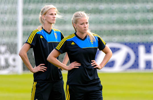 Sveriges Sofia Jakobsson och Jenny Hjohlman