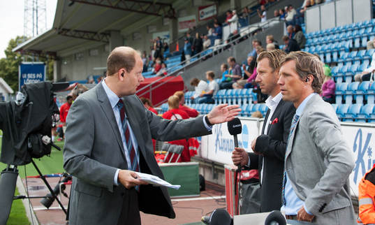 Lasse Granqvist och Jens Fjellström, Cmore, intervjuar