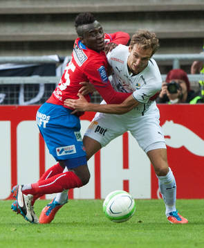 David Accam, Helsingborg, och Alexander Henningsson, Öster