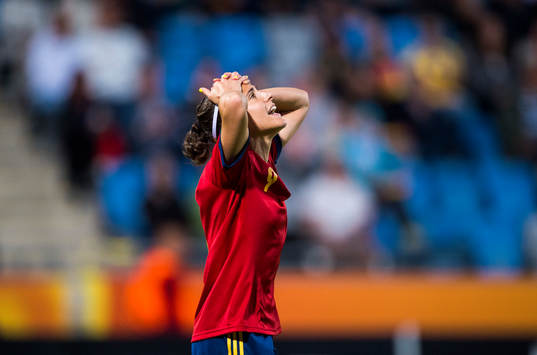 Spaniens Veronica Boquete i matchen mellan Spanien och