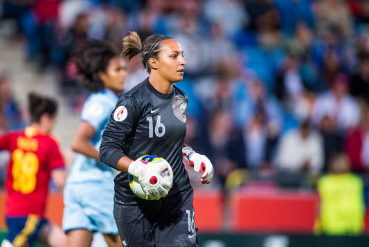 Franrkrikes målvakt Sarah Bouhaddi i matchen mellan
