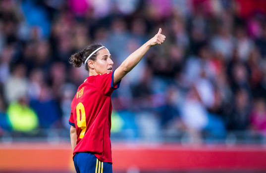 Spaniens Veronica Boquete i matchen mellan Spanien och