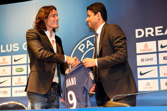 Edinson CAVANI / Nasser Al KHELAIFI - 16.07.2013 -