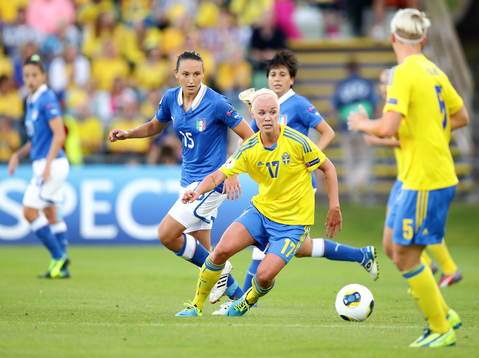 Sveriges Caroline Seger i matchen mellan Sverige och Italien