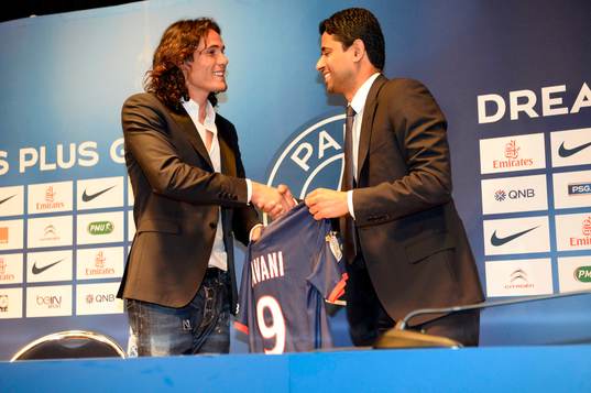 Edinson CAVANI / Nasser AL KHELAIFI - 16.07.2013 -