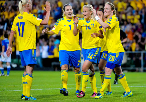 Sveriges lag firar