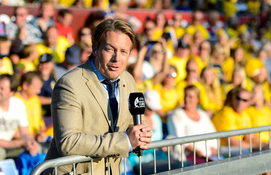 Mattias Tjernström, reporter på TV4 innan matchen mellan