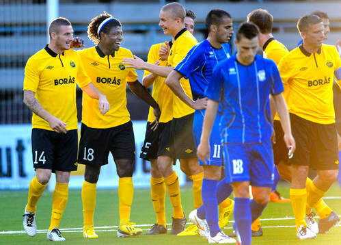 Elfsborgs James Keene , Mohamed Bangura och Sebastian