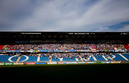 IKF Göteborg supportrar på Olympia i Europa League