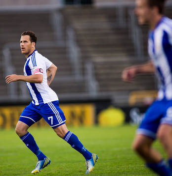 IFK Göteborgs Tobias Hysén i Europa League matchen mellan