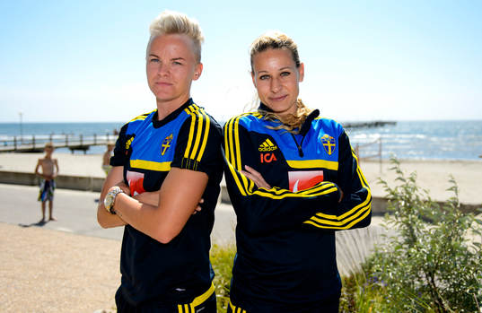 Sveriges Nilla Fischer och Charlotte Rohlin