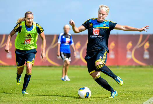 Sveriges Charlotte Rohlin och Nilla Fischer