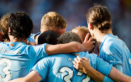 Malmö FFs spelare jublar