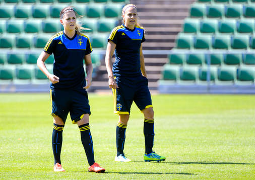 Sveriges Olivia Schough och Charlotte Rohlin