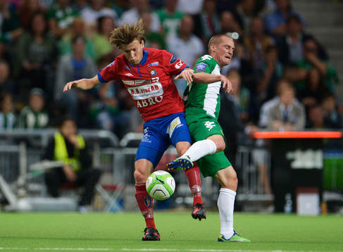 Örgrytes Johan Lundgren och Hammarbys Christoffer Carlsson