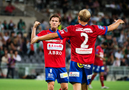 Örgrytes Johan Lundgren och Christofer Bengtsson jublar