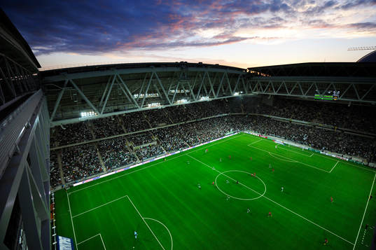 Vy från sydöstra sidan på Tele2 Arena
