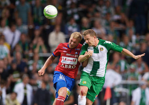 Örgrytes Oskar Wallén och Hammarbys Thomas Guldborg
