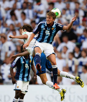Djurgårdens Martin Broberg och Norrköpings Lars Krogh