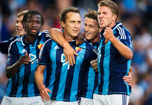 Djurgårdens Simon Tibbling, Amadou Jawo, Andreas