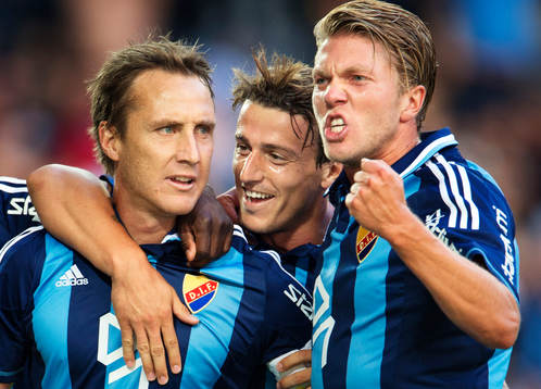 Djurgårdens Andreas Johansson, Erton Fejzullahu och Martin