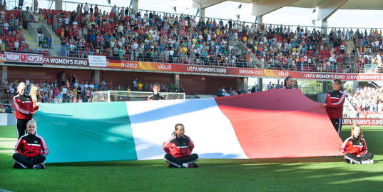 Fotboll, dam-EM, kvartsfinal, Italien - Tyskland