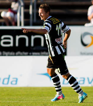Landskronas Fredrik Olsson jublar