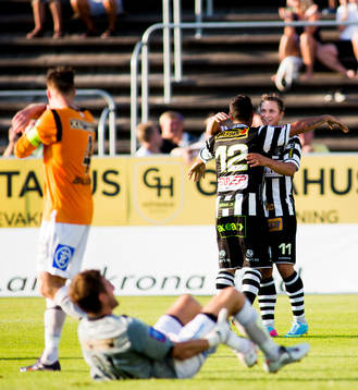 Landskronas Fredrik Olsson jublar