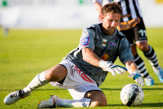 Varbergs målvakt Dan Sadé i fotbollsmatchen i Superettan