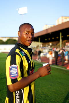 Häckens Carlos Strandberg i matchen mellan Häcken och AIK