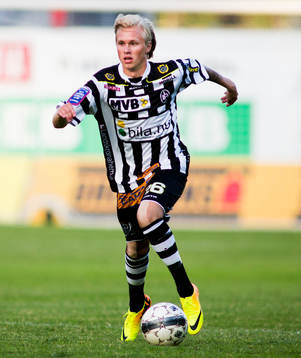 Landskronas Mathias Andersson i fotbollsmatchen i