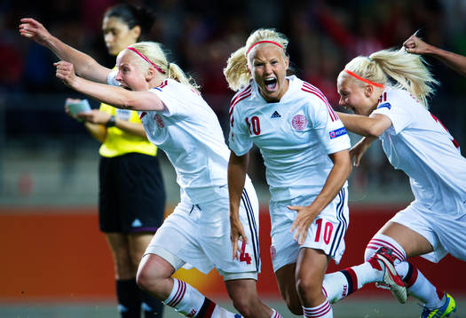 Danmarks Christina Örntoft, Pernille Harder och Line