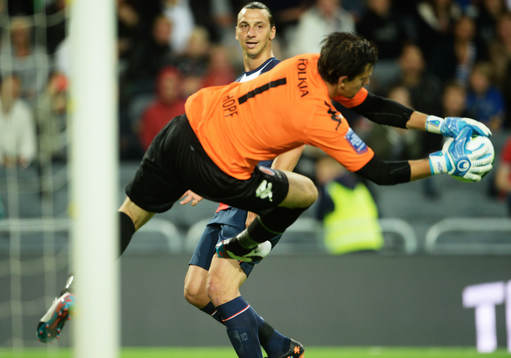 s Zlatan Ibrahimovic räddas av Hammarbys målvakt Johannes